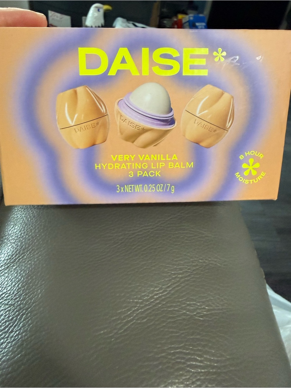 Daise Very Vanilla Hydrating Lip Balm - Peach 3-Pack